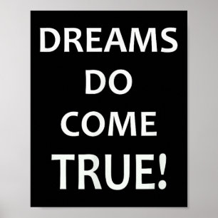 Affiche Les Rêves Réalisent ! Chemise T Motivationnelle