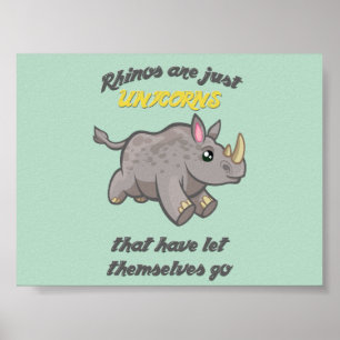 Affiche Les rhinos sont des licornes