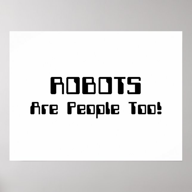 Affiche Les ROBOTS Sont Aussi Des Gens ! (Devant)