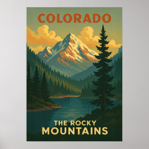 Affiche Les Rocheuses Colorado V01