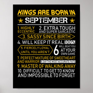 Affiche Les rois naissent en septembre Anniversaire