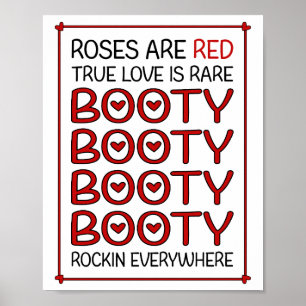 Affiche Les roses Sont Rouge Véritable Amour Est Rare Boot