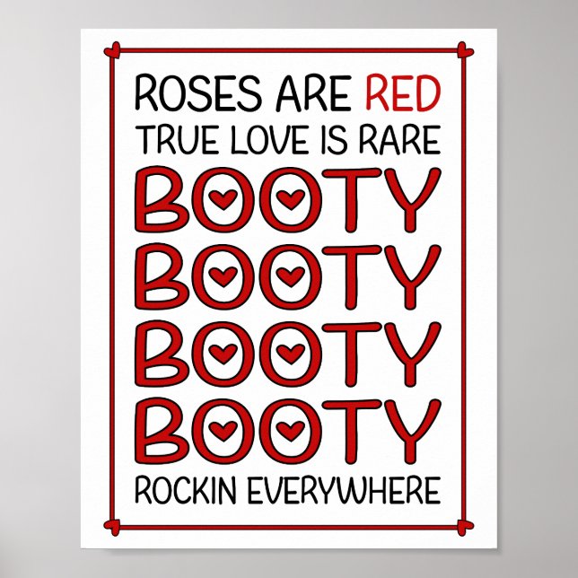 Affiche Les roses Sont Rouge Véritable Amour Est Rare Boot (Devant)