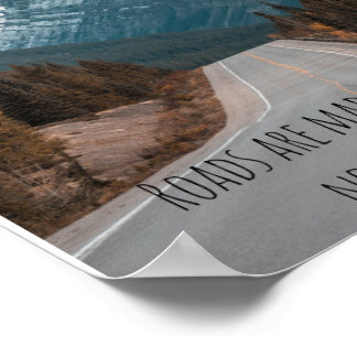 Affiche Les routes sont faites pour l'affiche Voyages