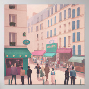 Affiche Les rues de Montmartre