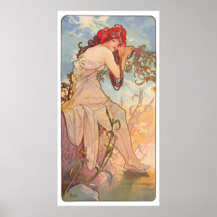 Affiche Les Saisons Lete - 1896 - Alphonse Mucha