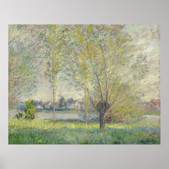 Affiche Les saules Claude Monet 1880 (Devant)