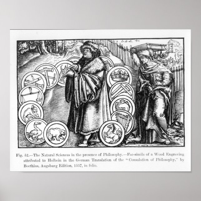 Affiche Les sciences naturelles en présence de (Devant)