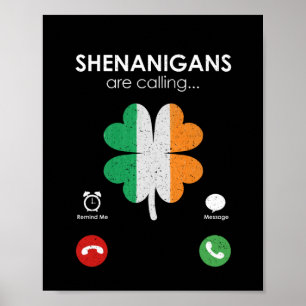 Affiche Les Shenanigans appellent la Saint Patrick's Day F