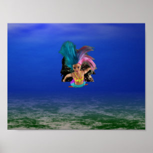 Affiche Les sirènes aidant les homards.