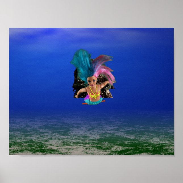 Affiche Les sirènes aidant les homards. (Devant)