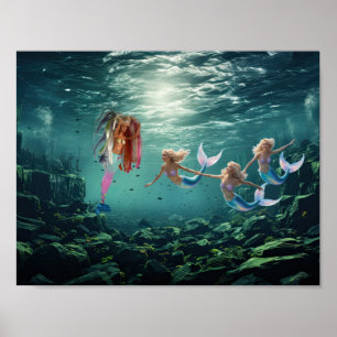Affiche Les sirènes s'amusent.