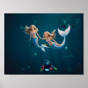 Affiche Les sirènes s'amusent.