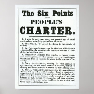 Affiche Les six points de la Charte populaire