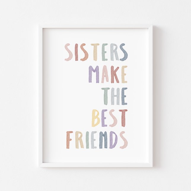 Affiche Les soeurs pastel Boho font les meilleurs amis imp (Créateur téléchargé)