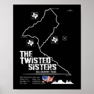 Affiche Les Sœurs Tordues Texas USA Moto 02