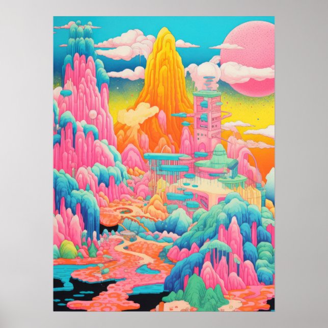 Affiche Les sommets célestes : une symphonie de couleurs (Devant)