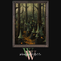 Les sorcières d'Halloween dans la forêt Art gothiq