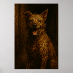 Affiche Les Sourires Sont Gratuits : Chien Dépenaillé de l