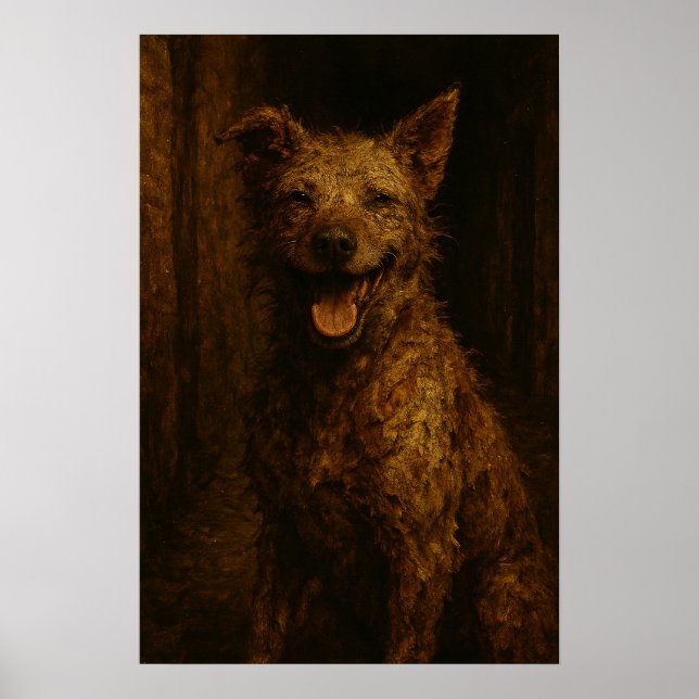 Affiche Les Sourires Sont Gratuits : Chien Dépenaillé de l (Devant)