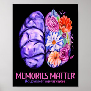 Affiche Les souvenirs comptent Alzheimer Purple Alzheimer