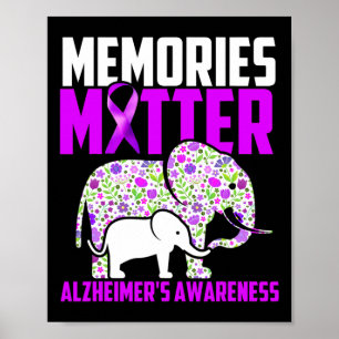 Affiche Les souvenirs comptent Alzheimer's Awareness Eleph