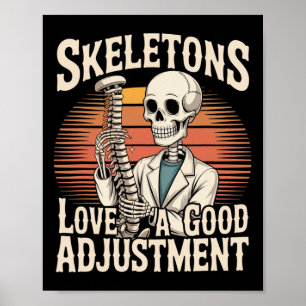 Affiche Les squelettes aiment un bon ajustement Halloween 