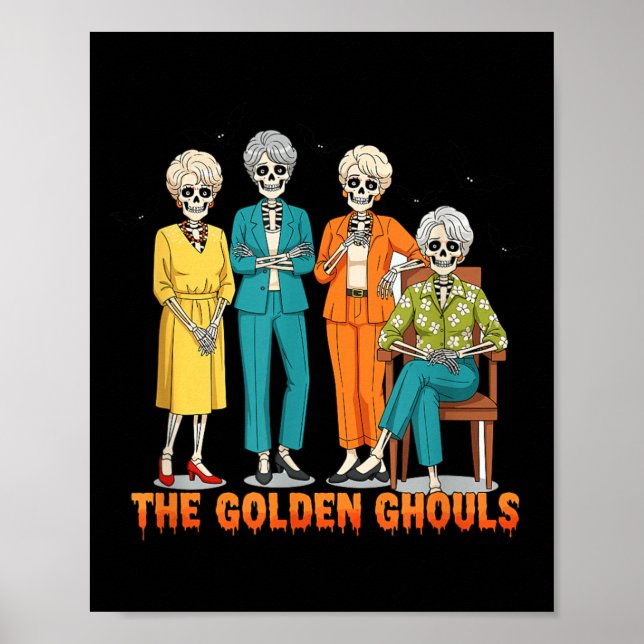 Affiche Les squelettes des Golden Ghouls idée drôle d'Hall (Devant)
