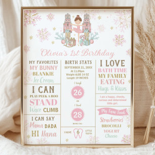 Affiche Les statistiques de naissance du 1er anniversaire 