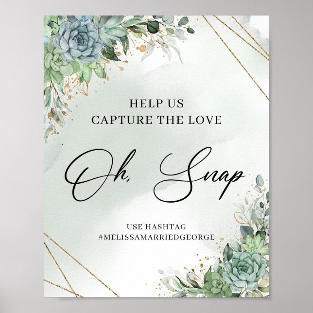 Affiche Les succulentes nous aident à capturer l'amour oh  (Devant)