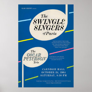 Affiche Les Swingle Singers - Trio jazz Oscar Peterson