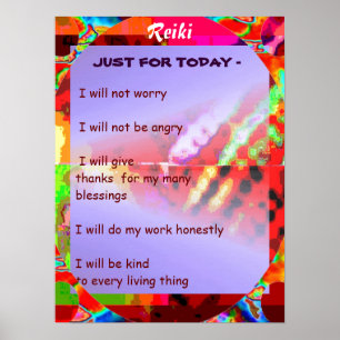 Affiche Les symboles du maître curatif de REIKI Karuna