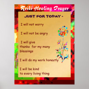 Affiche Les symboles du maître curatif de REIKI Karuna