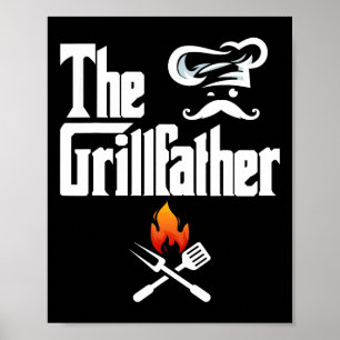 Affiche Les T-shirts graphiques The Grillfather Bbq Grill