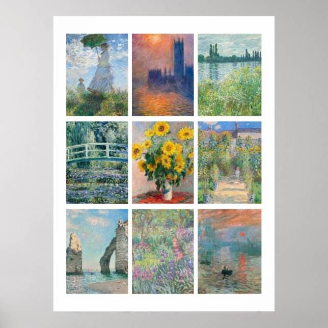 Affiche Les tableaux de Monet (Devant)
