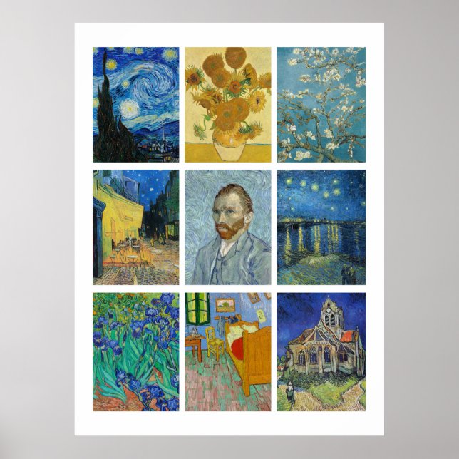 Affiche Les tableaux de Van Gogh (Devant)