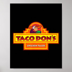 Affiche Les tacos au poulet de Taco Don parodie Trump