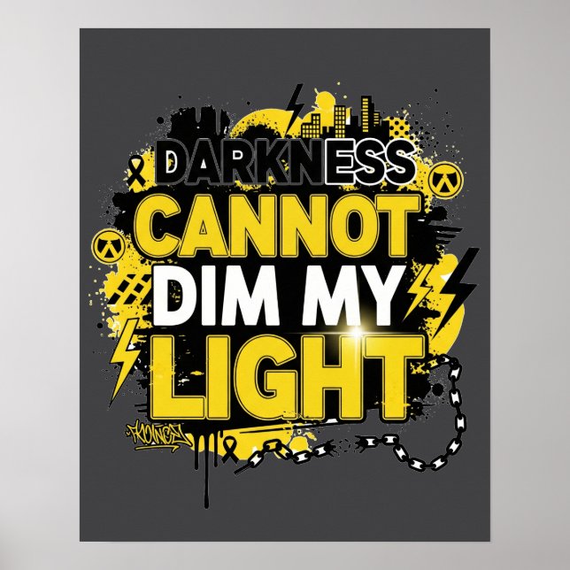 Affiche Les ténèbres ne peuvent pas éteindre ma lumière (Devant)