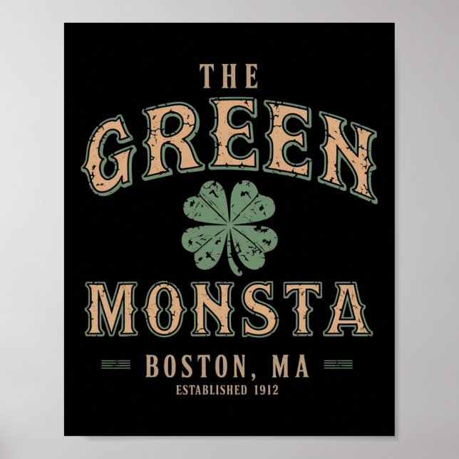 Affiche Les tenues de Green Monsta St Patricks Day Boston  (Devant)
