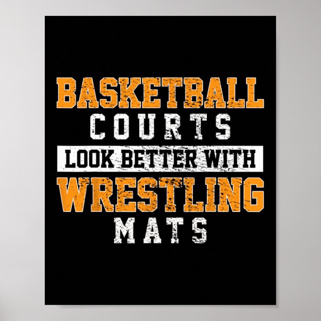 Affiche Les Terrains De Basket-Ball Sont Meilleurs Avec Le (Devant)