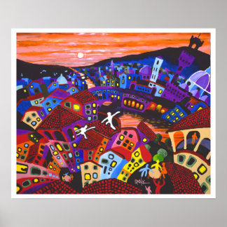 Affiche Les toits de Florence