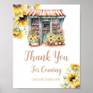 Affiche Les Tournesols Du Merci De La Fête des mariées Du 