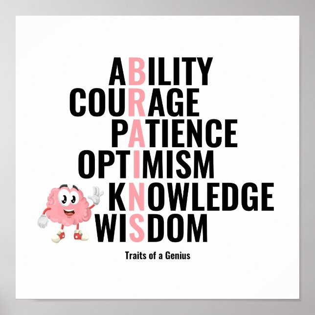 Affiche Les traits d'un génie (Devant)