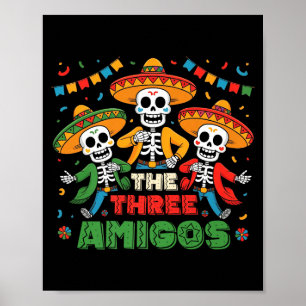 Affiche Les trois amis mexicains cinco de mayo premium