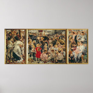 Affiche Les trois ans d'un travailleur, 1895