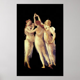 Affiche Les Trois Grâces - détail, Le Printemps de Boticel