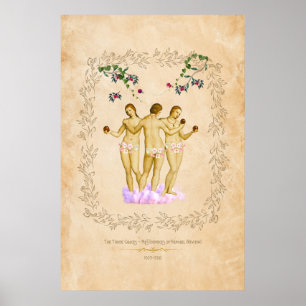 Affiche Les Trois Grâces - Raphael réinventé