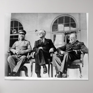 Affiche Les trois grands - 2ÈME GUERRE MONDIALE - Conféren