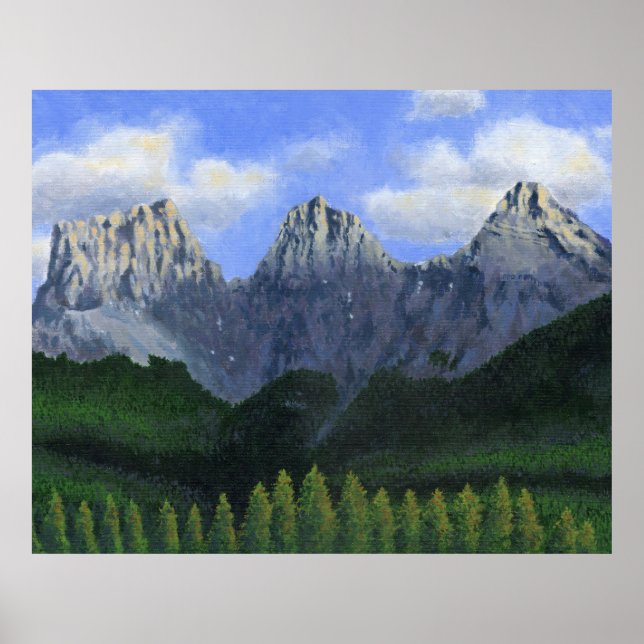 Affiche Les trois soeurs en Canmore, Alberta, Canada (Devant)