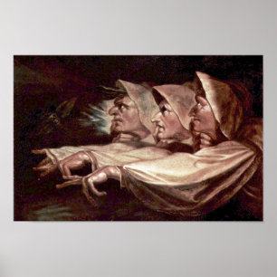 Affiche Les Trois Sorcières Anglais - Les Soeurs Étranges